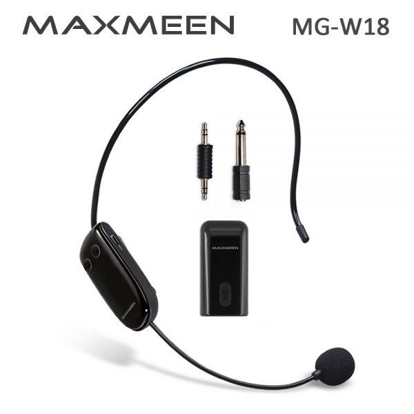  MAXMEEN MG-W18 مايك رأس من ماكسمين لاسلكي مع قابلية أعادة الشحن 